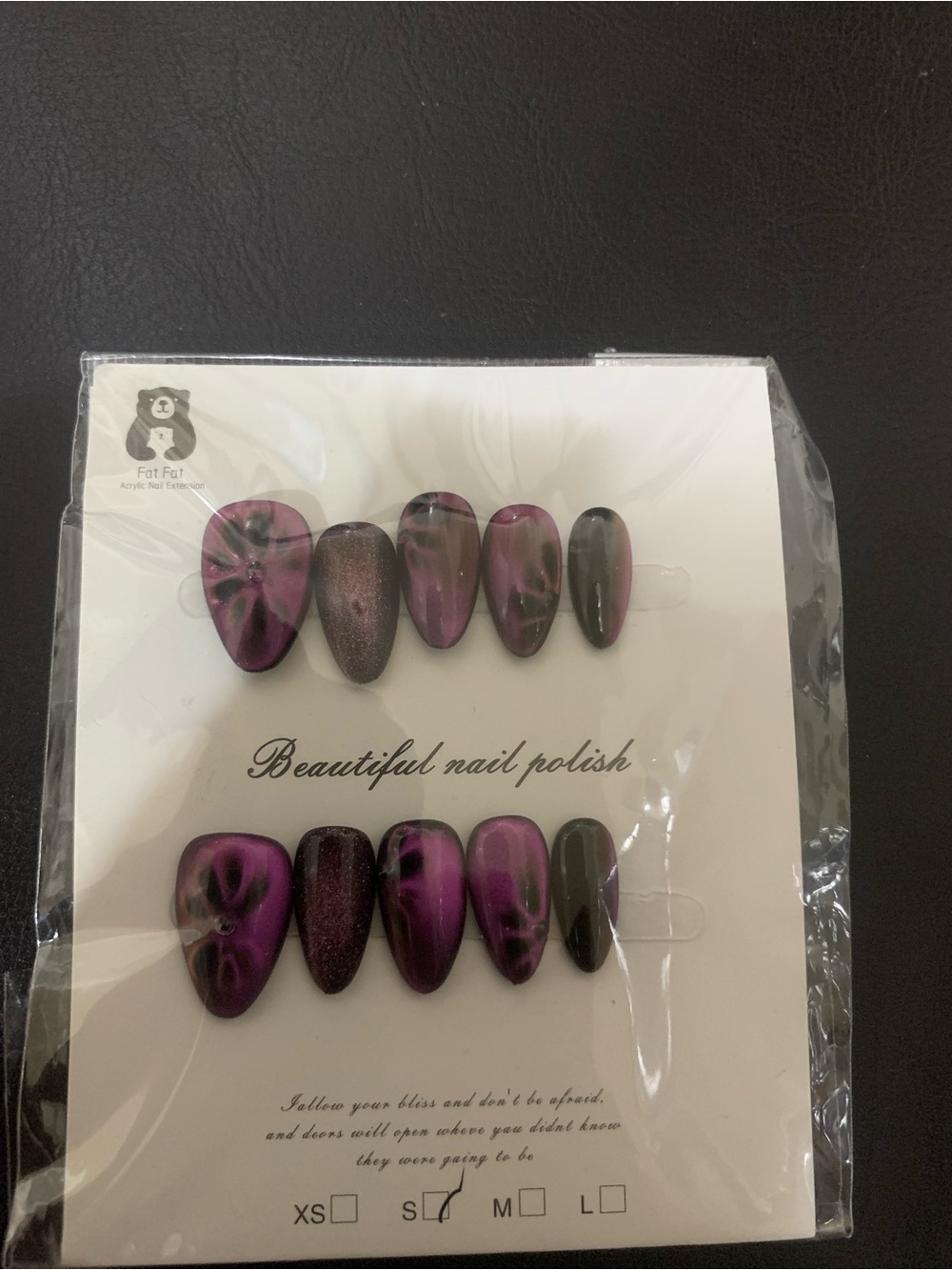 Purple Black Gradient Press-On Nails - Beautiful Nail Polish